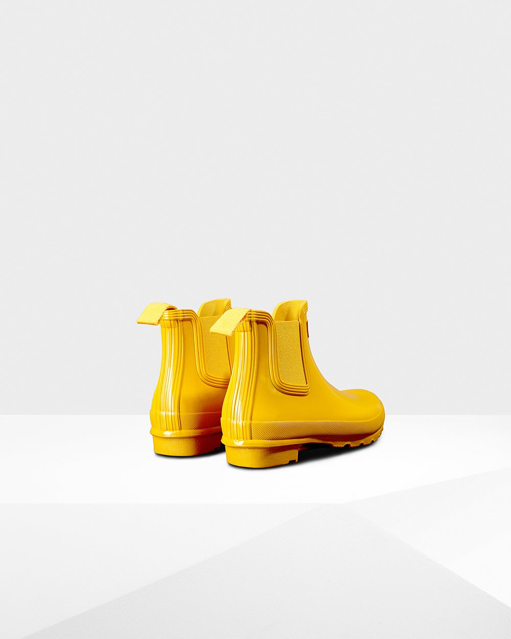 Hunter Original Gloss Chelsea Boots - Online Sale Womens Yellow - NFGQTA791